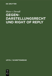 Gegendarstellungsrecht und Right of reply