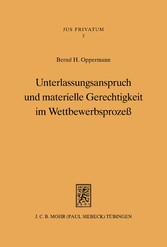 Unterlassungsanspruch und materielle Gerechtigkeit im Wettbewerbsprozeß