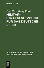 Militär-Strafgesetzbuch für das Deutsche Reich