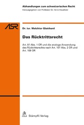 Das Rücktrittsrecht