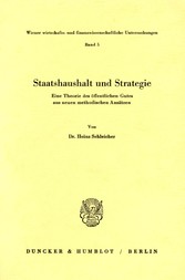 Staatshaushalt und Strategie.