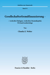 Gesellschafterfremdfinanzierung -