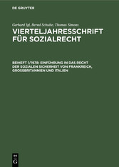 Einführung in das Recht der sozialen Sicherheit von Frankreich, Großbritannien und Italien