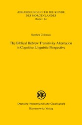 The Biblical Hebrew Transitivity Alternation in Cognitive Linguistic Perspective