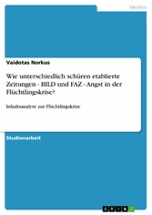 Wie unterschiedlich schüren etablierte Zeitungen - BILD und FAZ - Angst in der Flüchtlingskrise?