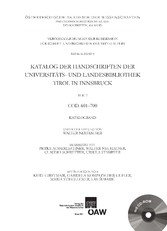 Katalog der Handschriften der Universitäts- und Landesbibliothek Tirol, Teil 7: Cod. 601-700