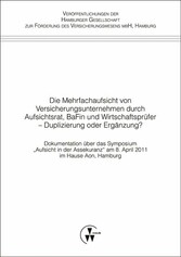 Die Mehrfachaufsicht von Versicherungsunternehmen durch Aufsichtsrat, BaFin und Wirtschaftsprüfer -  Duplizierung oder Ergänzung?