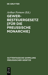 Gewerbesteuergesetz [für die Preußische Monarchie]