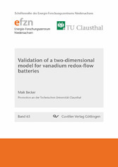 Validation of a two-dimensional model for vanadium redox-flow batteries