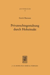 Privatrechtsgestaltung durch Hoheitsakt