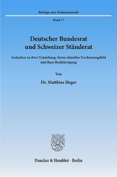 Deutscher Bundesrat und Schweizer Ständerat.