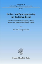 Kultur- und Sportsponsoring im deutschen Recht