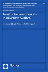 Juristische Personen als Insolvenzverwalter?