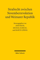 Strafrecht zwischen Novemberrevolution und Weimarer Republik