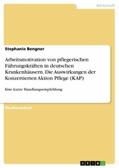 Arbeitsmotivation von pflegerischen Führungskräften in deutschen Krankenhäusern. Die Auswirkungen der Konzertierten Aktion Pflege (KAP)