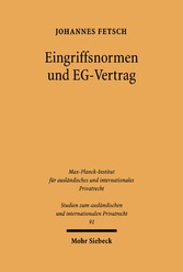 Eingriffsnormen und EG-Vertrag