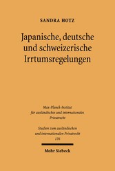 Japanische, deutsche und schweizerische Irrtumsregelungen