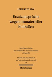 Ersatzansprüche wegen immaterieller Einbußen