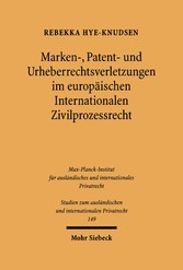 Marken-, Patent- und Urheberrechtsverletzungen im europäischen Internationalen Zivilprozessrecht