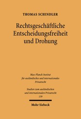 Rechtsgeschäftliche Entscheidungsfreiheit und Drohung