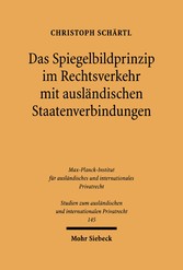 Das Spiegelbildprinzip im Rechtsverkehr mit ausländischen Staatenverbindungen