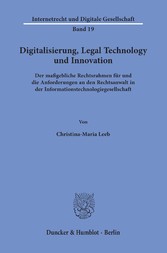 Digitalisierung, Legal Technology und Innovation.