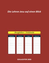 Die Lehren Jesu auf einen Blick