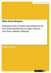 Annual income of small-scale plantation by wood fuel production in Fagta Lekoma, Awi Zone, Amhara, Ethiopia