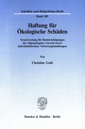 Haftung für Ökologische Schäden.