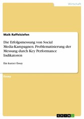 Die Erfolgsmessung von Social Media-Kampagnen. Problematisierung der Messung durch Key Performance Indikatoren