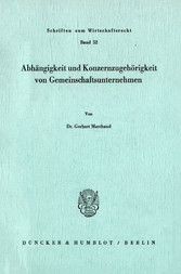 Abhängigkeit und Konzernzugehörigkeit von Gemeinschaftsunternehmen.