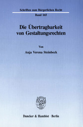 Die Übertragbarkeit von Gestaltungsrechten.