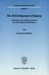 Die Befriedigungsverfügung.