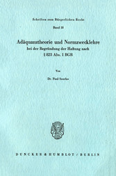 Adäquanztheorie und Normzwecklehre bei der Begründung der Haftung nach § 823 Abs. 1 BGB.