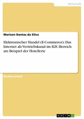 Elektronischer Handel (E-Commerce): Das Internet als Vertriebskanal im B2C-Bereich am Beispiel der Hotellerie