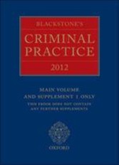 Blackstone`s Criminal Practice 2012 (book only)