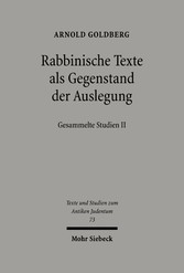 Rabbinische Texte als Gegenstand der Auslegung