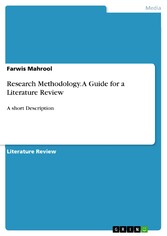 Research Methodology. A Guide for a Literature Review