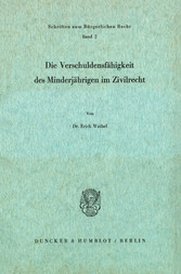 Die Verschuldungsfähigkeit des Minderjährigen im Zivilrecht.