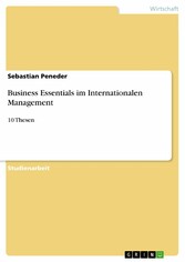 Business Essentials im Internationalen Management