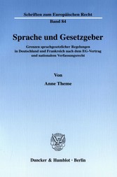 Sprache und Gesetzgeber.