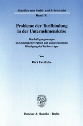 Probleme der Tarifbindung in der Unternehmenskrise.