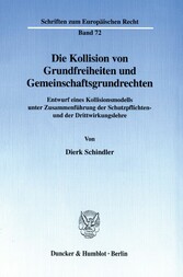 Die Kollision von Grundfreiheiten und Gemeinschaftsgrundrechten.