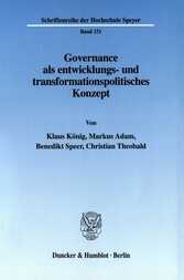 Governance als entwicklungs- und transformationspolitisches Konzept.