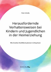 Herausfordernde Verhaltensweisen bei Kindern und Jugendlichen in der Heimerziehung. Wie Erzieher Konfliktsituationen richtig lösen