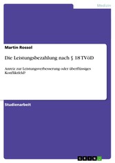 Die Leistungsbezahlung nach § 18 TVöD