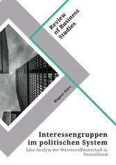 Interessengruppen im politischen System. Eine Analyse der Wasserstoffwirtschaft in Deutschland