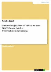 Zum Leverage-Effekt im Verhältnis zum WACC-Ansatz bei der Unternehmensbewertung