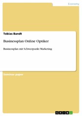 Businessplan Online Optiker