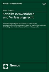 Sozialkassenverfahren und Verfassungsrecht